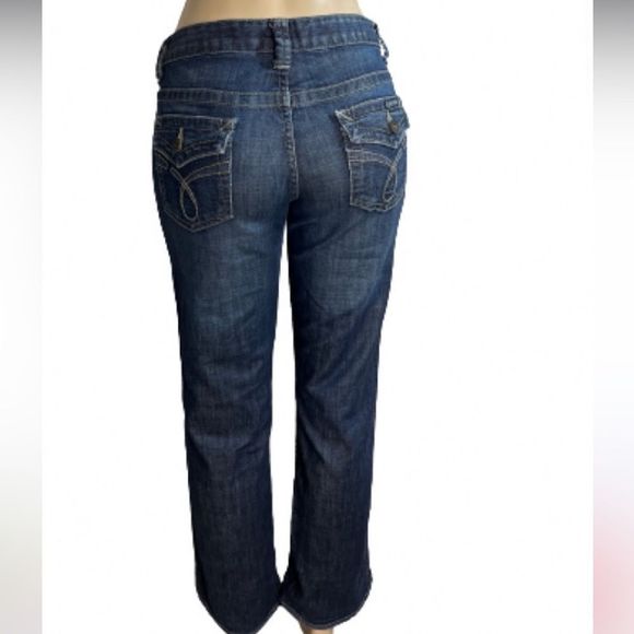 CALVIN KLEIN Y2K vintage boot cut flair jeans size 6 but fits like a size 8. - Picture 3 of 7